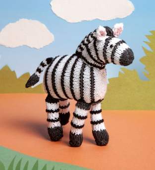 Ziggy Zebra Toy Knitting Pattern Knitting Pattern