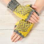 Zigzag Fingerless Mittens Knitting Pattern