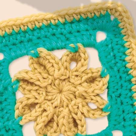 Fuschia Frame Granny Square crochet Pattern