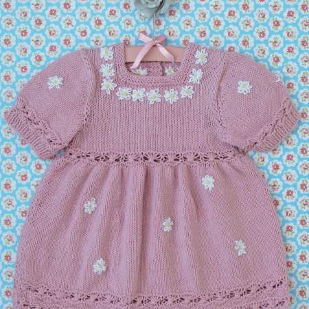 Baby Daisy Dress Knitting Pattern