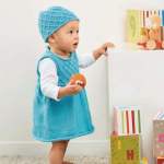 Classic Style Baby Dress and Hat Knitting Pattern