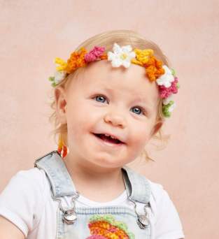 Children’s Flower Crown Headband Knitting Pattern Knitting Pattern