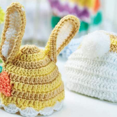 Bunny Baby Hat & Nappy Cover crochet Pattern