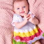 Baby Rainbow Dress Knitting Pattern