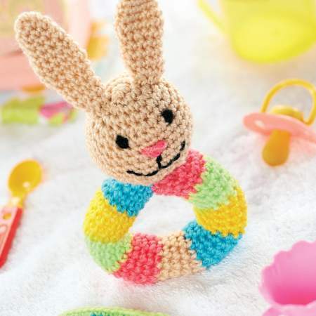 Baby Bunny Rattle crochet Pattern