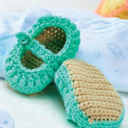 Mary-Jane Crochet Baby Shoes crochet Pattern