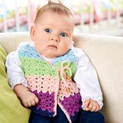Cute Crochet Baby Waistcoat Knitting Pattern