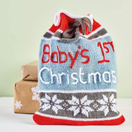 Baby’s First Christmas: Gift Bag Knitting Pattern