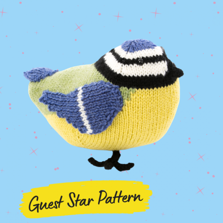 VIP Sue Stratford Pattern: Cheerful Blue Tit Knitting Pattern