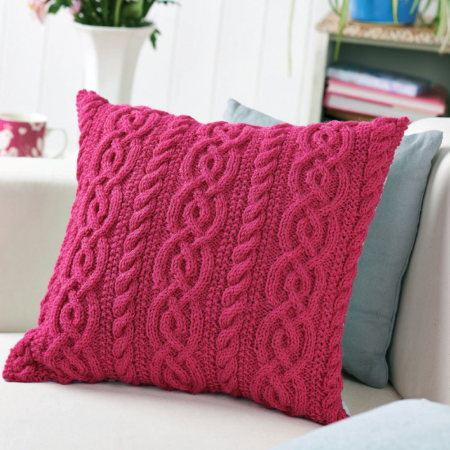 Cable Cushion Knitting Pattern
