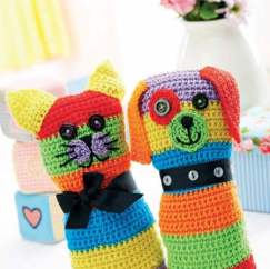 Crochet Cat and Dog Toys Knitting Pattern