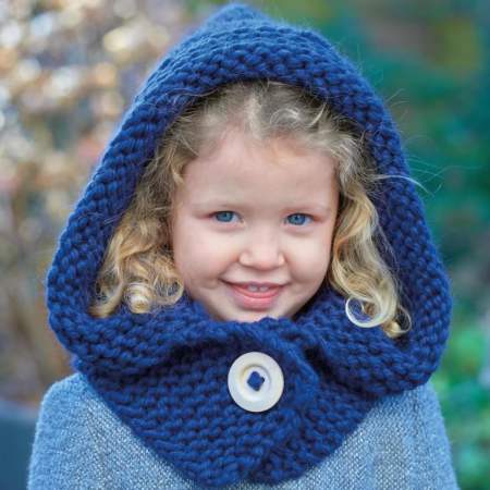 Child’s Chunky Cowl Hood Knitting Pattern