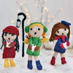 Merry Christmas Carolers Knitting Pattern