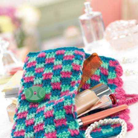 Checkered Crochet Clutch Bag crochet Pattern