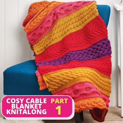 Stuart Hillard’s Cosy Cable Blanket Knitalong Part 1 Knitting Pattern