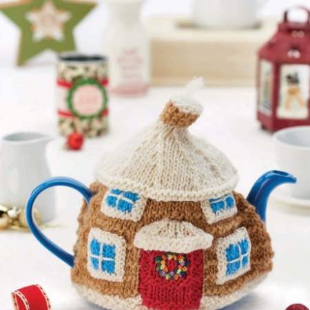 Cute & Christmassy Cotswold Cottage Teacosy Knitting Pattern
