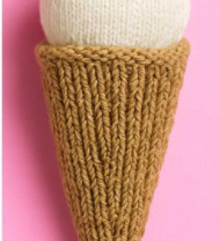 Classic Ice Cream Cone Knitting Pattern Knitting Pattern