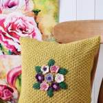 Floral cushion Panel Knitting Pattern
