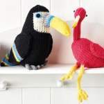 Flamingo and Toucan Toys Knitting Pattern