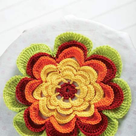 Frilly Crochet Flower Decoration crochet Pattern