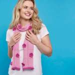 Easy Knit And Purl Flower Scarf Knitting Pattern