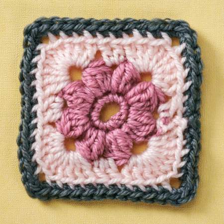 Rose Granny Square crochet Pattern