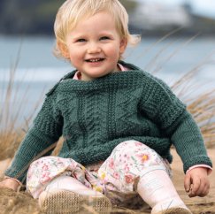 Baby & Toddler Gansey Knitting Pattern