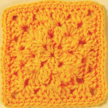 Raised Diamond Granny Square crochet Pattern