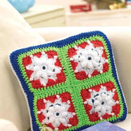 Snowflake Granny Square Scatter Cushion crochet Pattern
