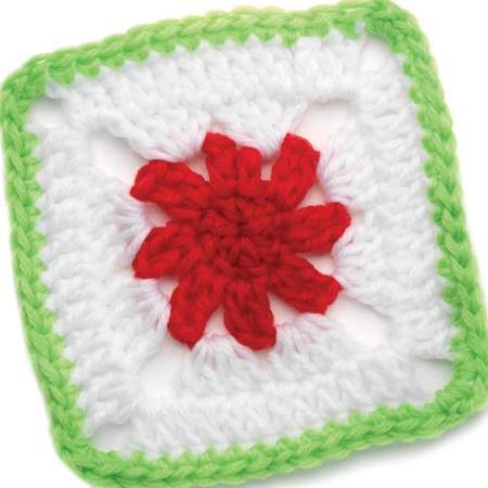 Green Border Granny Square crochet Pattern