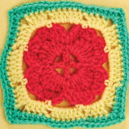 Red Heart Granny Square crochet Pattern