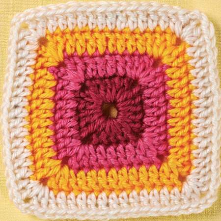 Four Stripes Granny Square crochet Pattern
