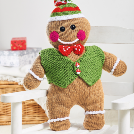 Cuddly Gingerbread Man Toy Knitting Pattern Knitting Pattern