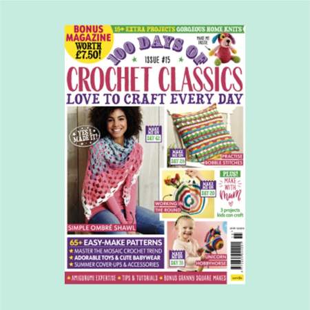 100 Days of Crochet Classic Bonus Patterns Templates Issue 15 Knitting Pattern