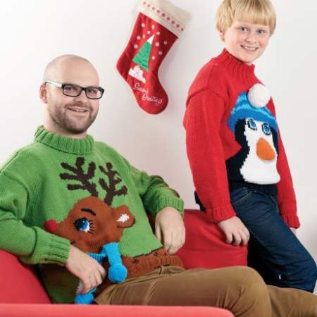 Christmas Jumpers For All The Family Knitting Pattern