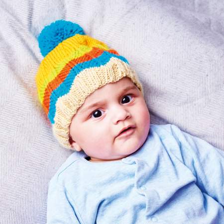 Zigzag Baby Hat Knitting Pattern
