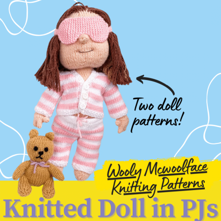 Knitted Doll in Pyjamas Knitting Pattern