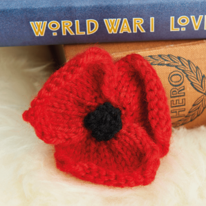 Knitted Remembrance Poppy Brooch Pattern Knitting Pattern