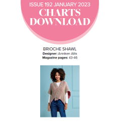 Brioche Beauty Charts & Written Instructions (issue 192) - Knitting Pattern