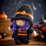 Halloween Gonk (Gnome) Witch Chocolate Orange Cover Knitting Pattern