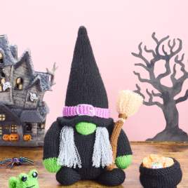 Witch & Wizard Gonk Knitting Pattern Set: Witch Gonk (Gnome) Knitting Pattern