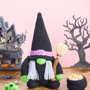 Witch & Wizard Gonk Knitting Pattern Set: Witch Gonk (Gnome) Knitting Pattern