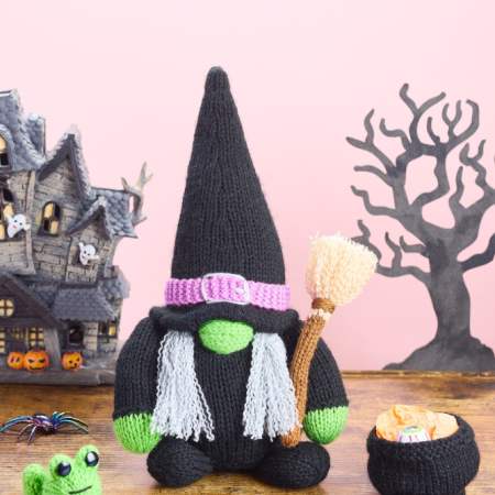 Witch & Wizard Gonk Knitting Pattern Set: Witch Gonk (Gnome) Knitting Pattern