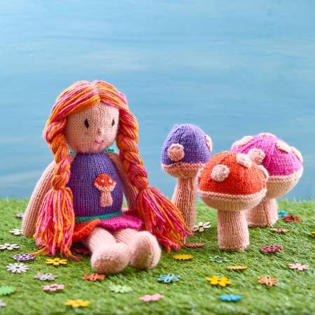 Fairy Doll and Toadstool Playset Knitting Pattern Knitting Pattern