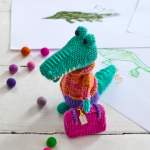 Summer Holiday Crocodile Toy Knitting Pattern Knitting Pattern