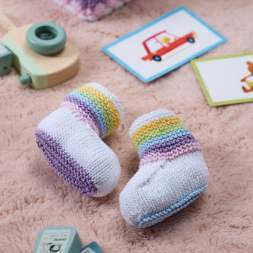 Rainbow Baby Set Knitalong: Part Two - Baby Bootees Knitting Pattern