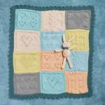 Baby Knitting Patterns: Heart Patchwork Blanket and Bunny Toy Knitting Pattern