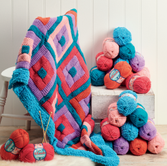 Log Cabin Blanket Knitting Pattern