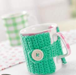 Buttoned Crochet Mug Cosy Crochet Pattern