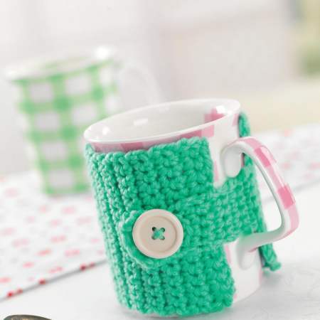 Buttoned Crochet Mug Cosy crochet Pattern